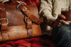 Seasoned No. 4313 - Minimalist Standard Leather Satchel in Golden Yellowstone