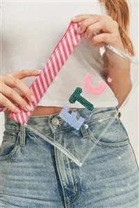 Sequin ETC Clear Pouch with Wrist Strap - Pack of 6