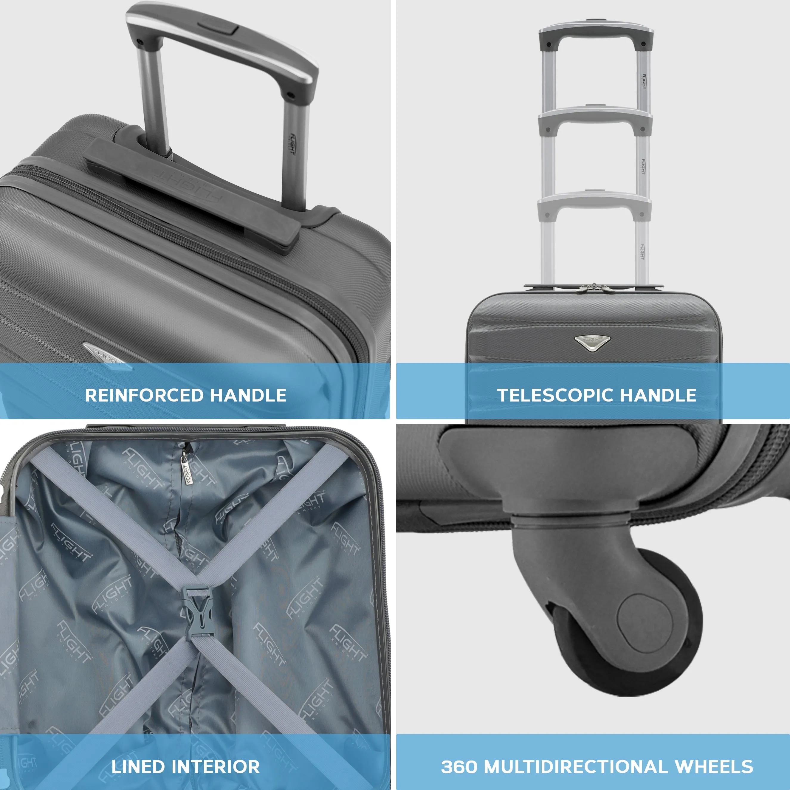 Set Of 2 easyJet Overhead & Underseat Carry On Luggage 45x36x20cm   56x45x25cm