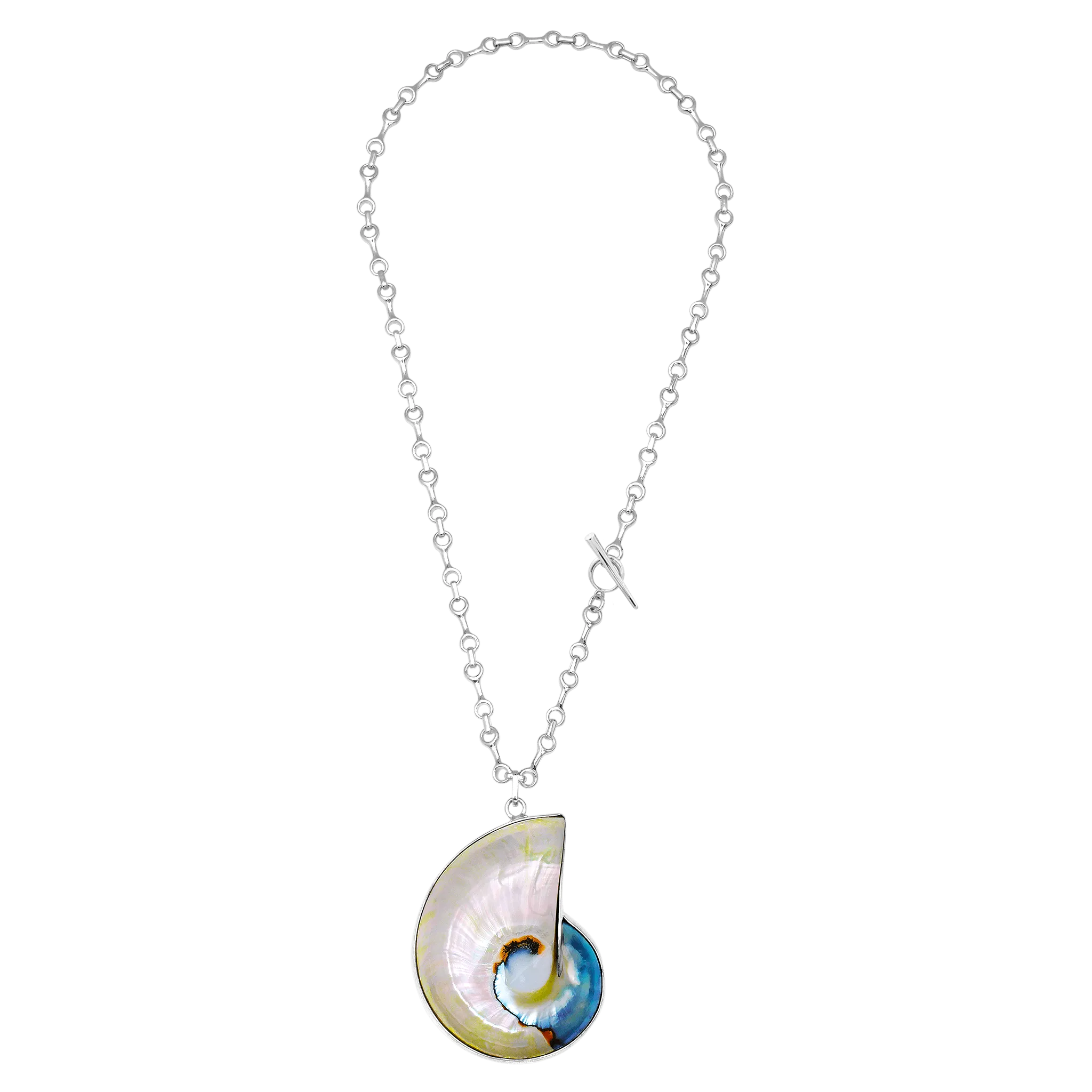 Shell Necklace on 15 MM Double Beam Necklace