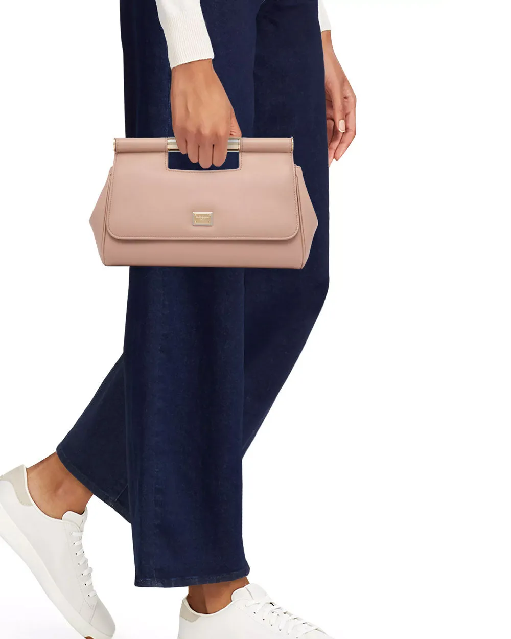Sicily Clutch Handbag in Beige