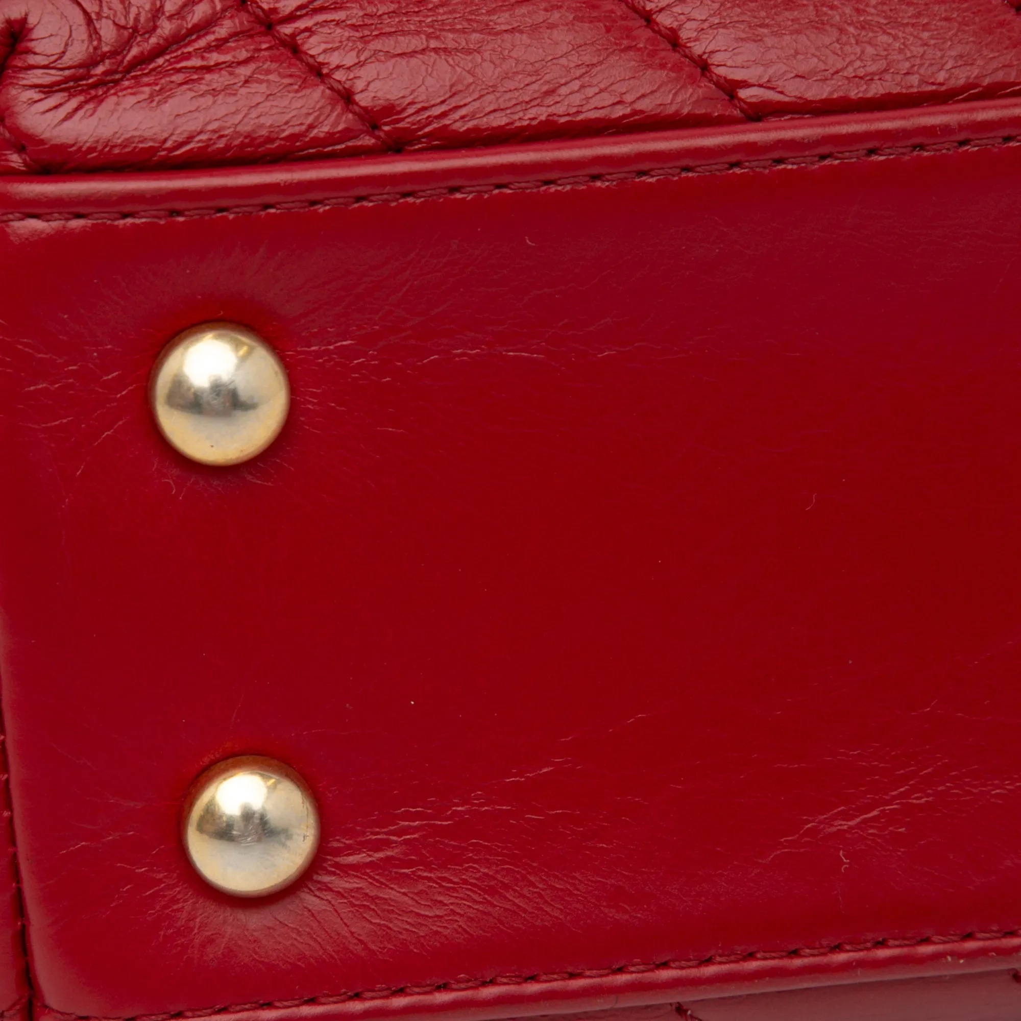 Small Lambskin Chevron Coco Top Handle Bag