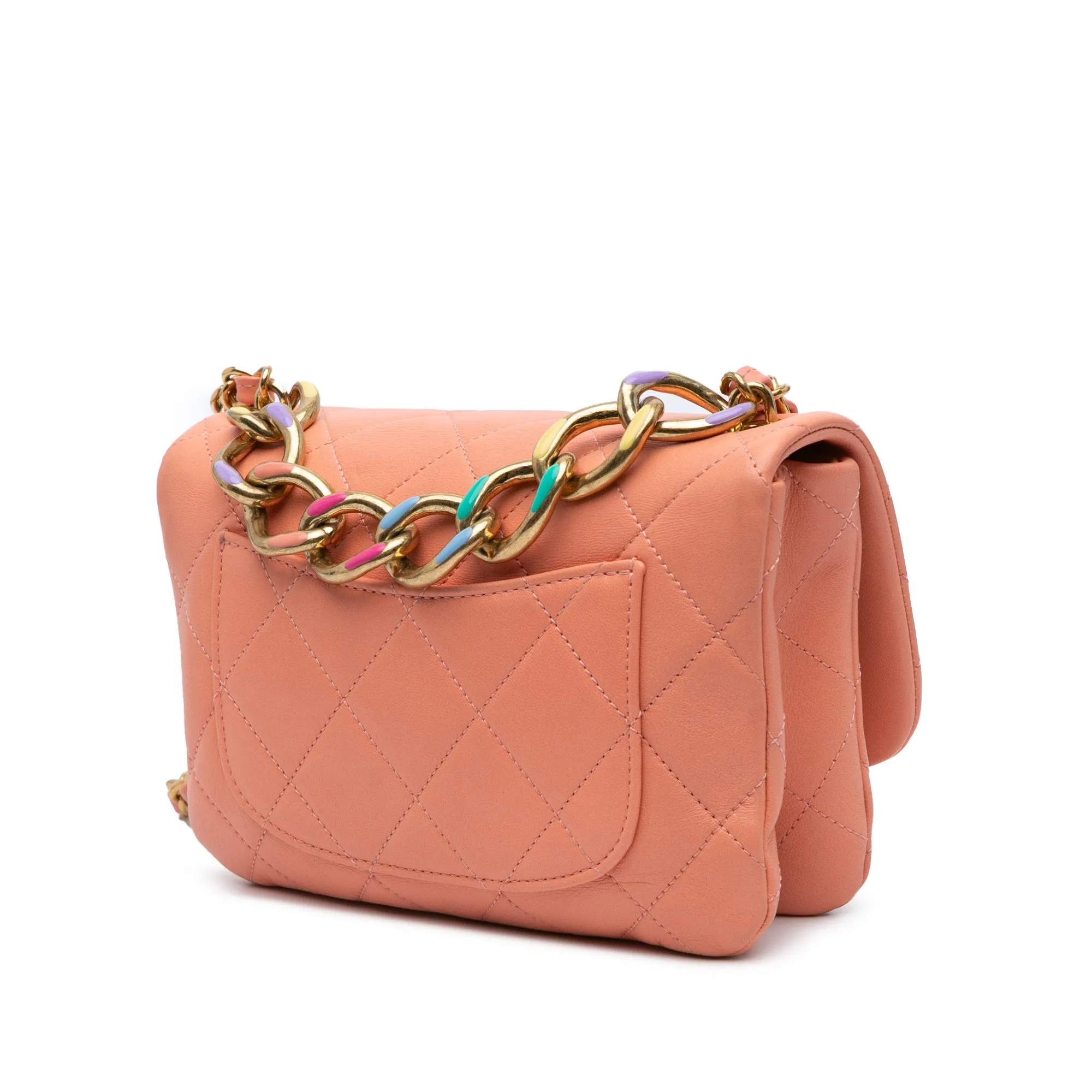 Small Lambskin Color Match Flap