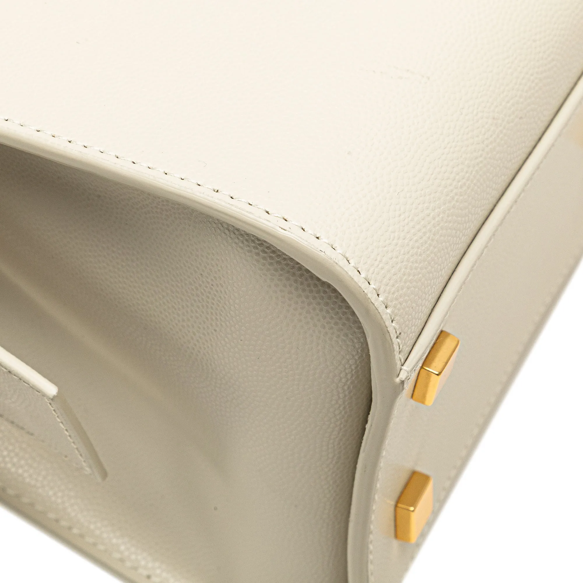 Small Leather Monogram Uptown Satchel
