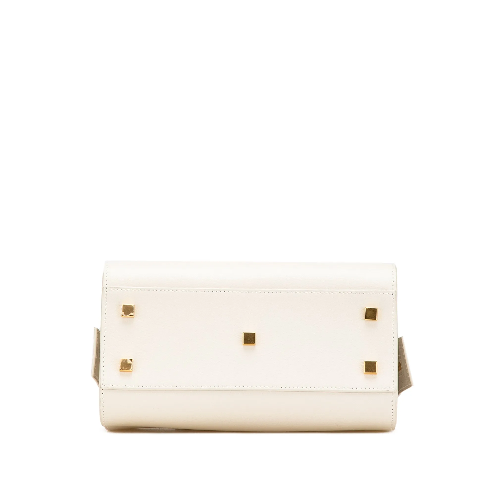 Small Leather Monogram Uptown Satchel