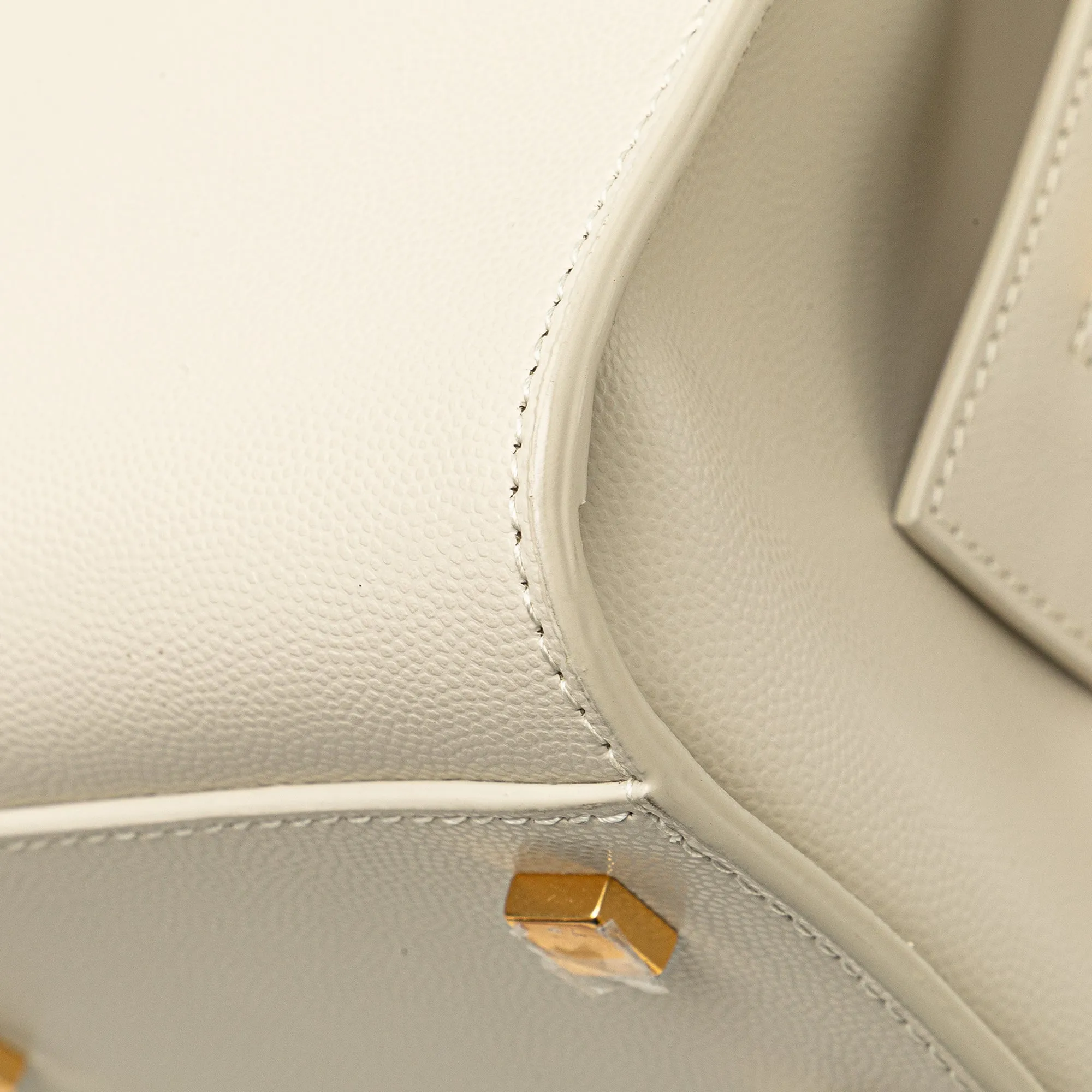 Small Leather Monogram Uptown Satchel