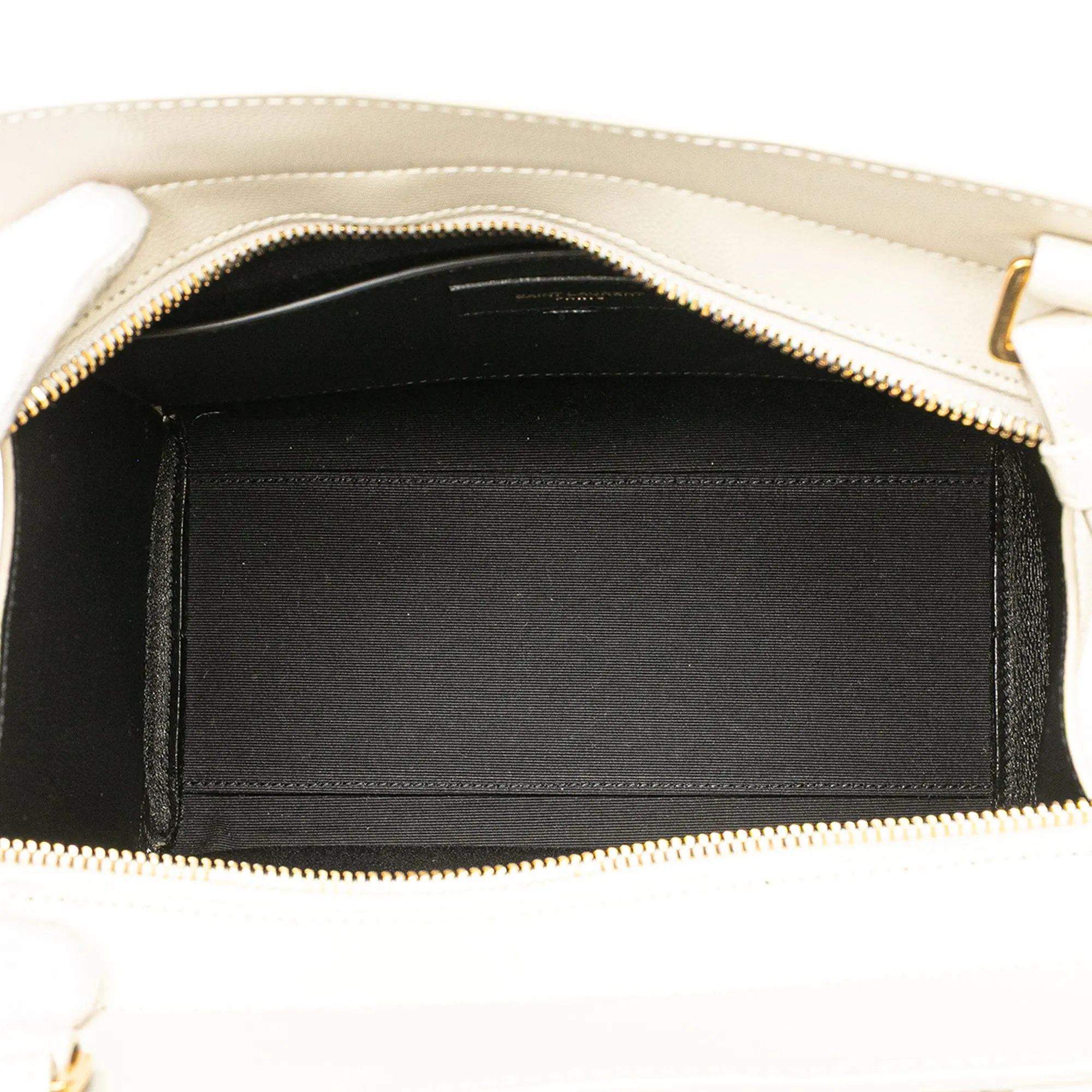 Small Leather Monogram Uptown Satchel
