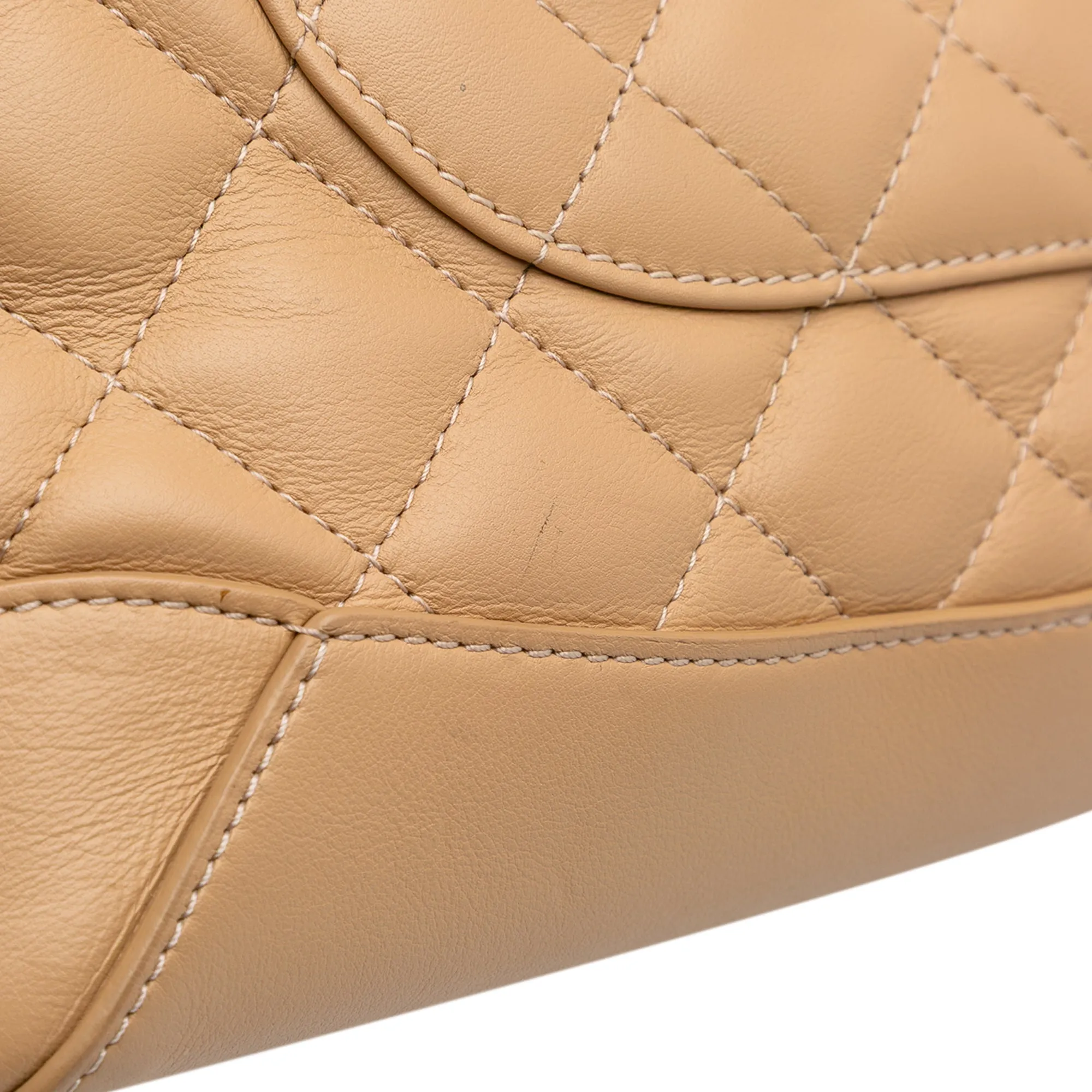 Small Quilted Calfskin Easy Shopping Tote
