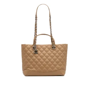 Small Quilted Calfskin Easy Shopping Tote