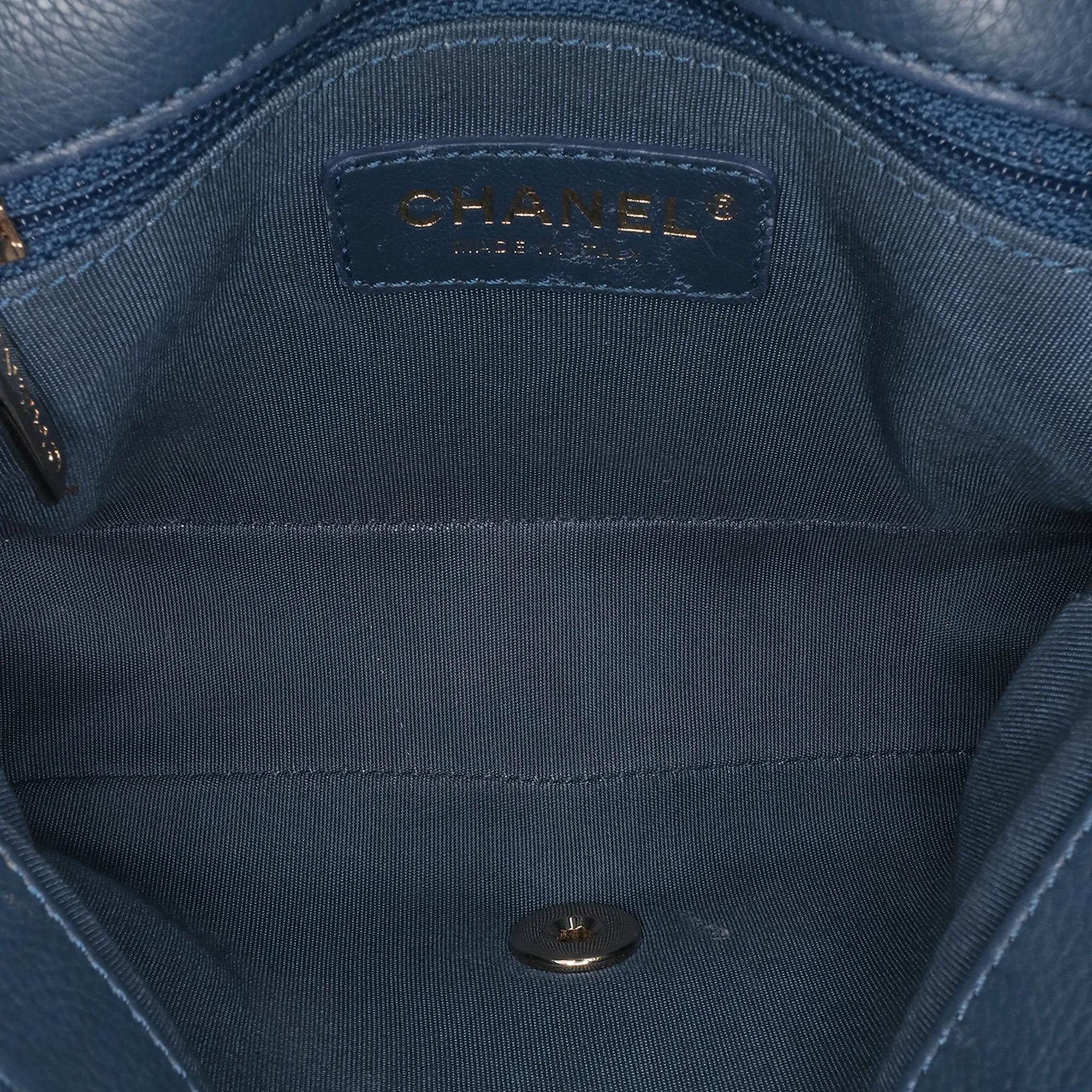 Small Quilted Caviar Studded Chain Handle Flap