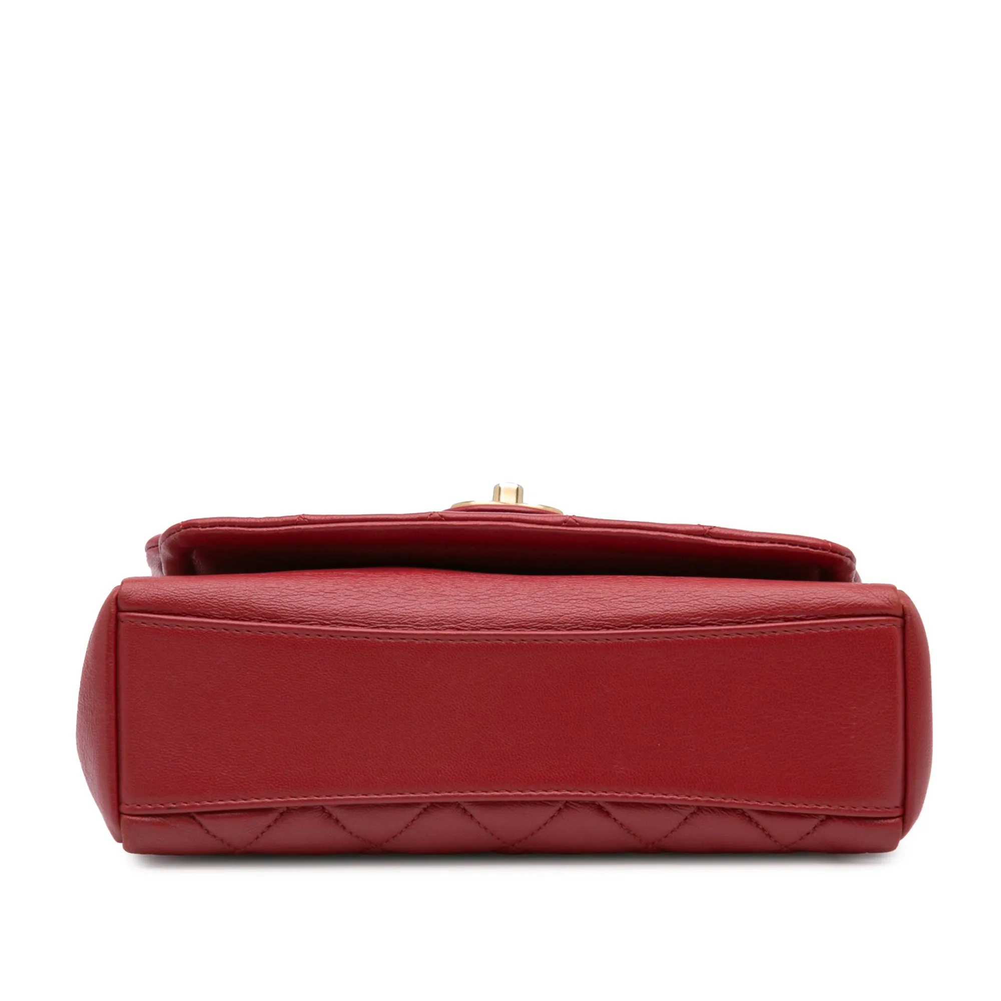 Small Quilted Lambskin Chain Link Flap