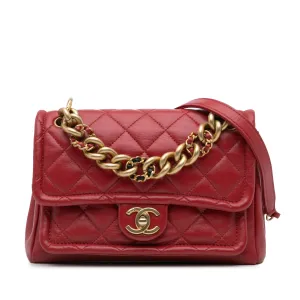 Small Quilted Lambskin Chain Link Flap