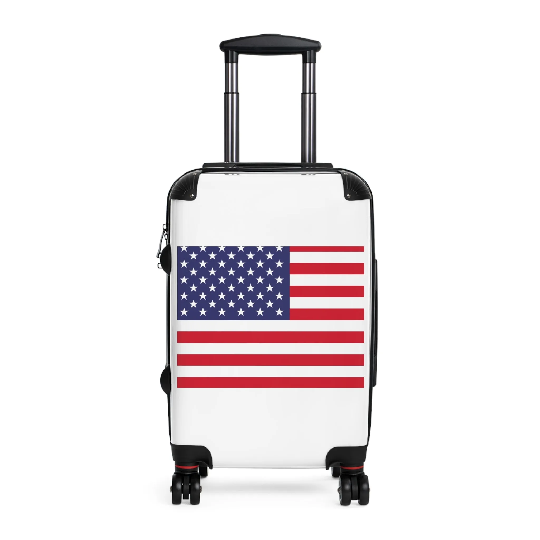 Suitcase with American flag
