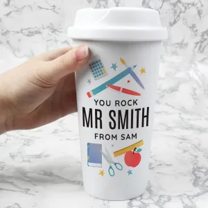Teacher Personalised insulated Reusable Eco Travel Cup