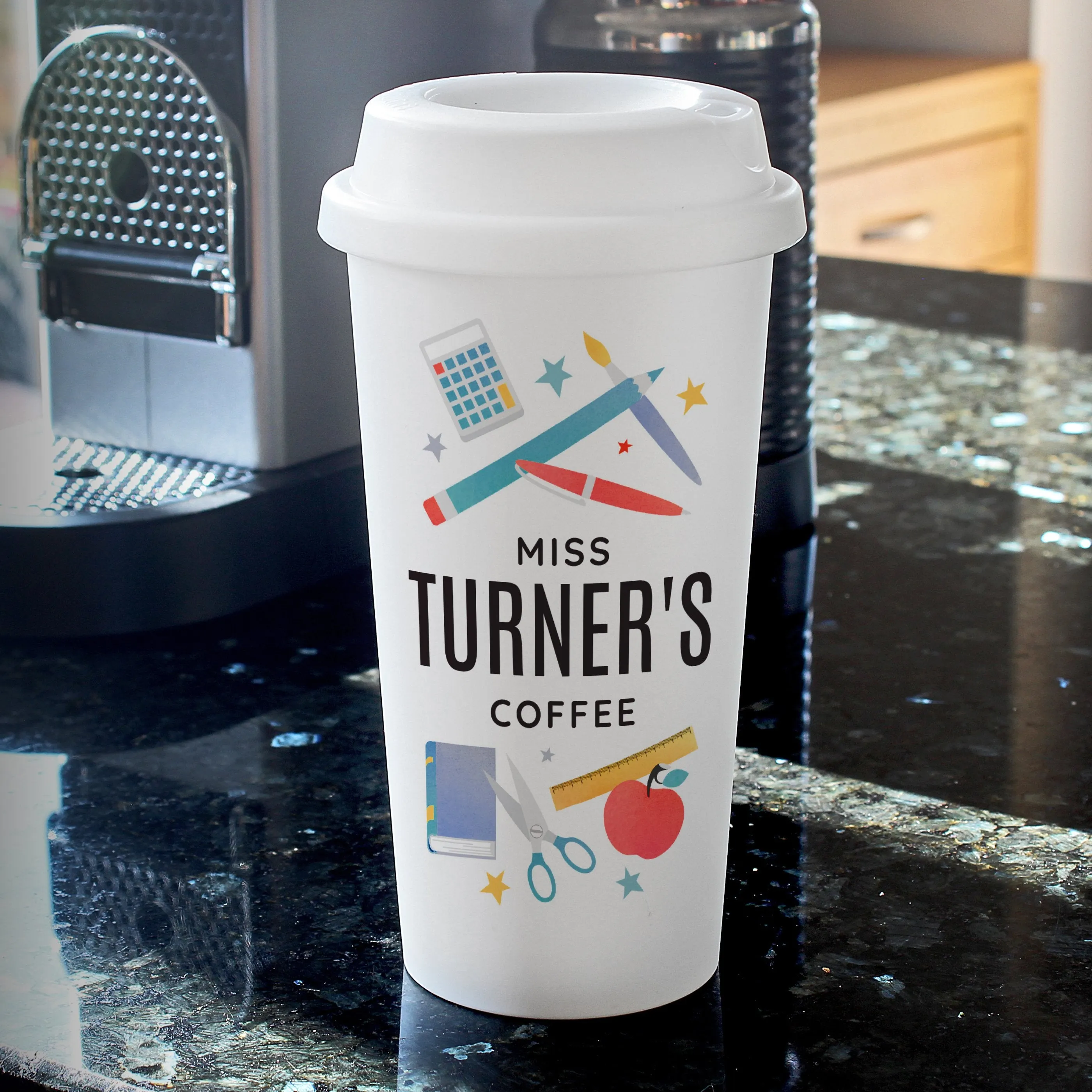 Teacher Personalised insulated Reusable Eco Travel Cup