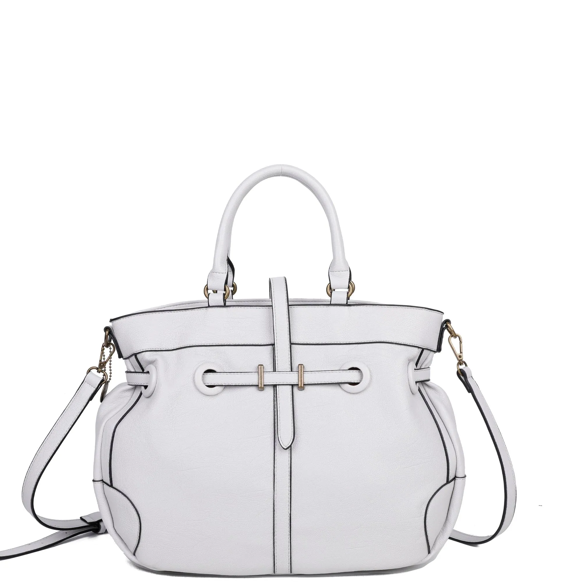 The Brandi Satchel - Fossil Grey