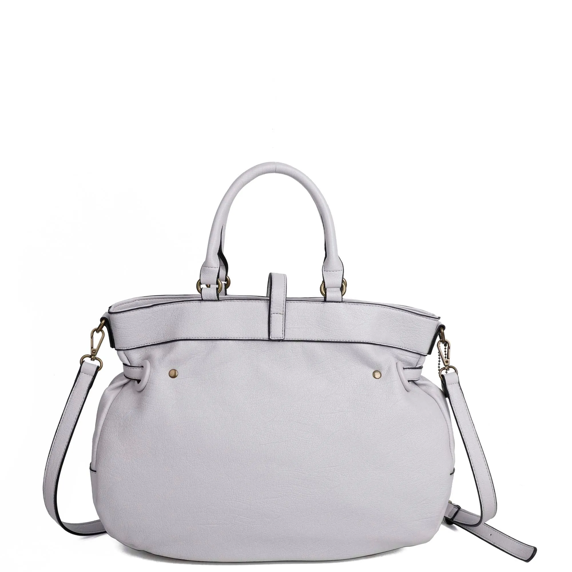 The Brandi Satchel - Fossil Grey