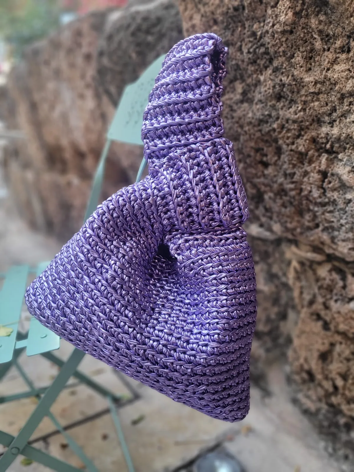 The Hanging Metallic Crochet Bag