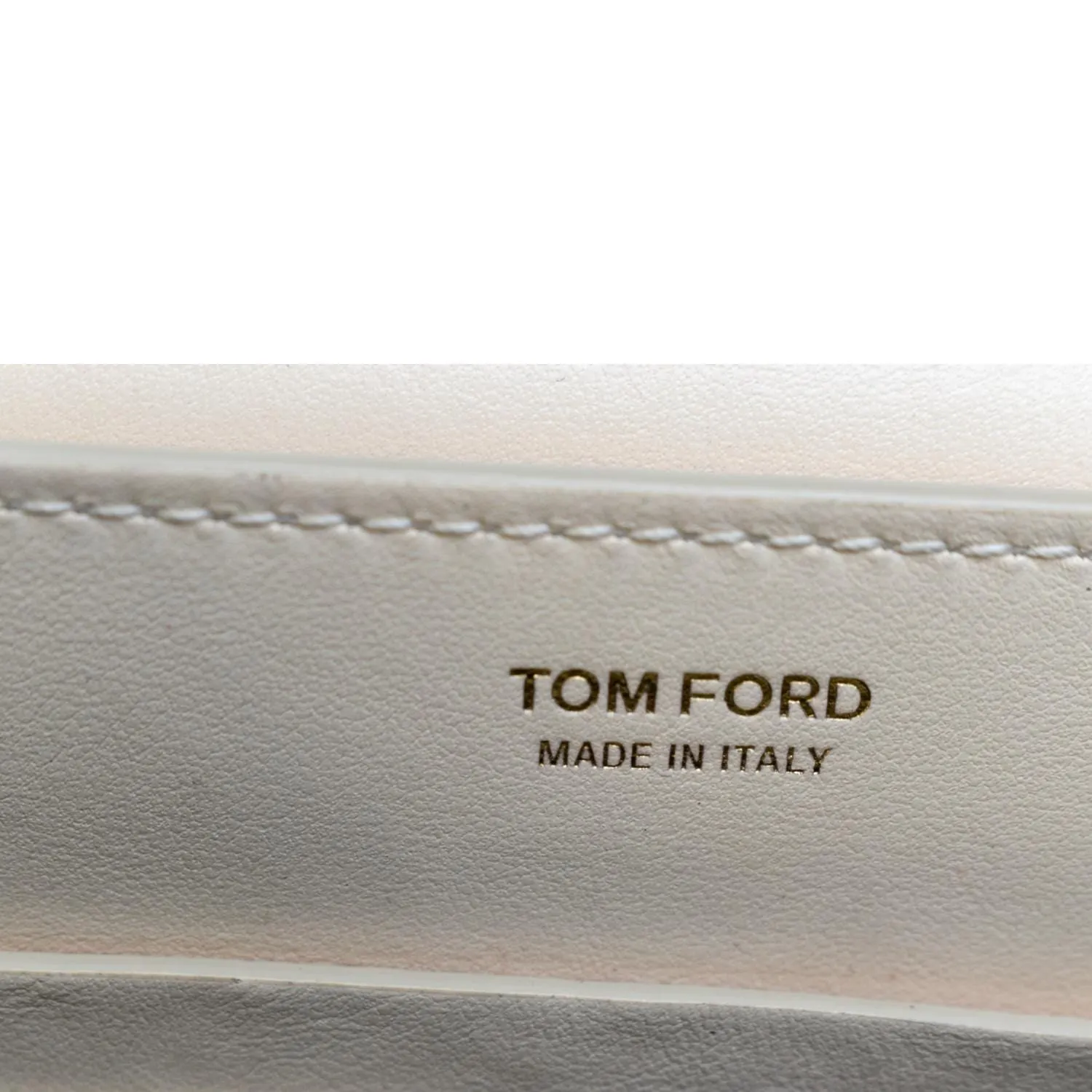 TOM FORD T Clasp Small Leather Shoulder Bag Beige