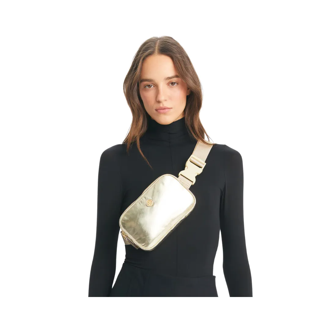 Tory Burch Virginia Metallic Belt Bag
