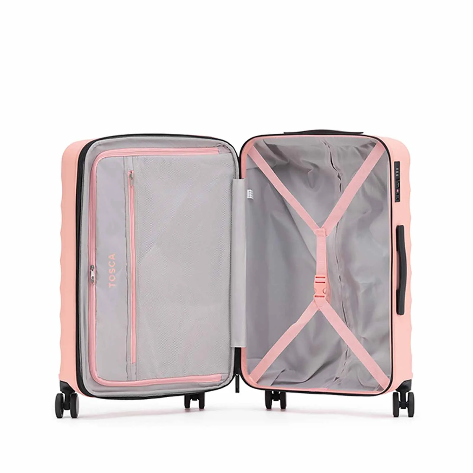 Tosca Interstellar 4W 79cm Large Suitcase Peach