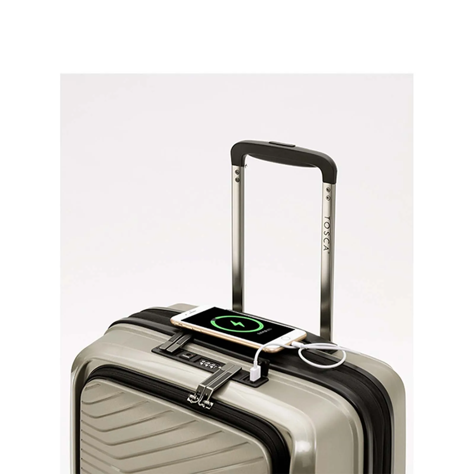Tosca Space X 55cm Laptop Suitcase Champagne