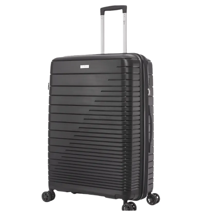 Travel Mate 65cm Hard Shell Zipper 8 Wheel Xbag Trolley Case TSA L-343 B - Black