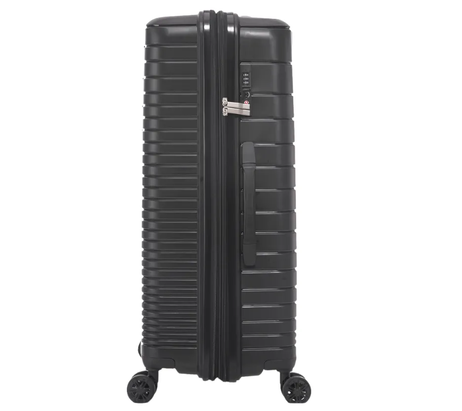 Travel Mate 65cm Hard Shell Zipper 8 Wheel Xbag Trolley Case TSA L-343 B - Black