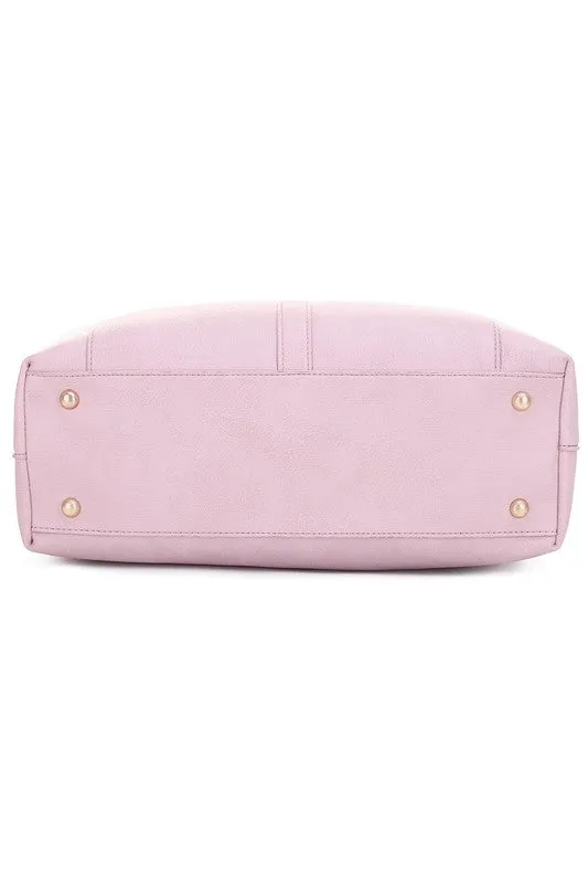 Twist Lock Flap Satchel