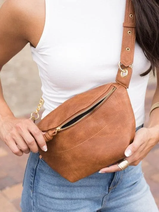 Twisted Tassel Chain and Vegan Leather Satchel