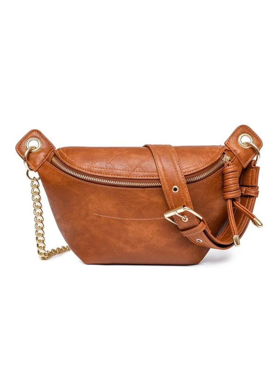 Twisted Tassel Chain and Vegan Leather Satchel