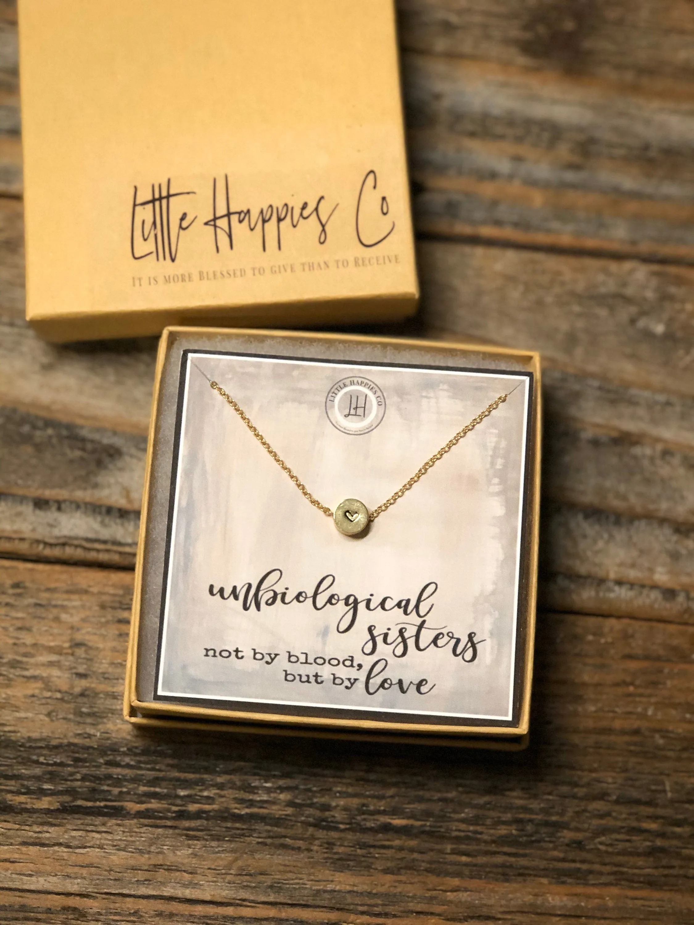 Unbiological sister necklace, Unbiological sister gifts, Unique best friend gifts, Best friend gifts for girl, Fun gift ideas - BF0016