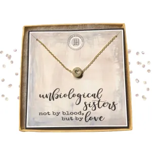 Unbiological sister necklace, Unbiological sister gifts, Unique best friend gifts, Best friend gifts for girl, Fun gift ideas - BF0016