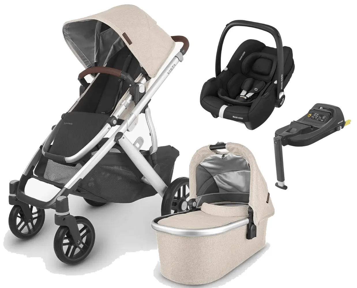 UPPAbaby Vista V2 with Cabriofix i-Size Car Seat and Base - Declan