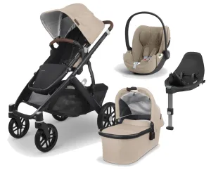 UPPAbaby Vista V2 with Cloud T Car Seat and Base - Liam/Cozy Beige