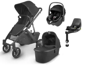 UPPAbaby Vista V2 with Pebble 360 Car Seat and Base - Jake Black