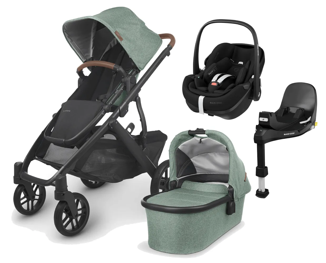 UPPAbaby Vista V2 with Pebble 360 PRO 2 Car Seat and Base - Gwen