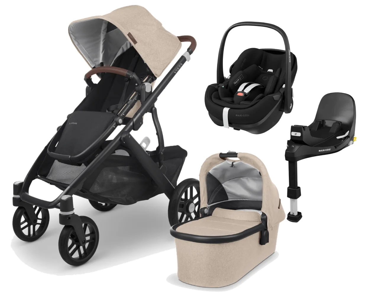 UPPAbaby Vista V2 with Pebble 360 PRO 2 Car Seat and Base - Liam