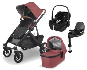 UPPAbaby Vista V2 with Pebble 360 PRO 2 Car Seat and Base - Lucy