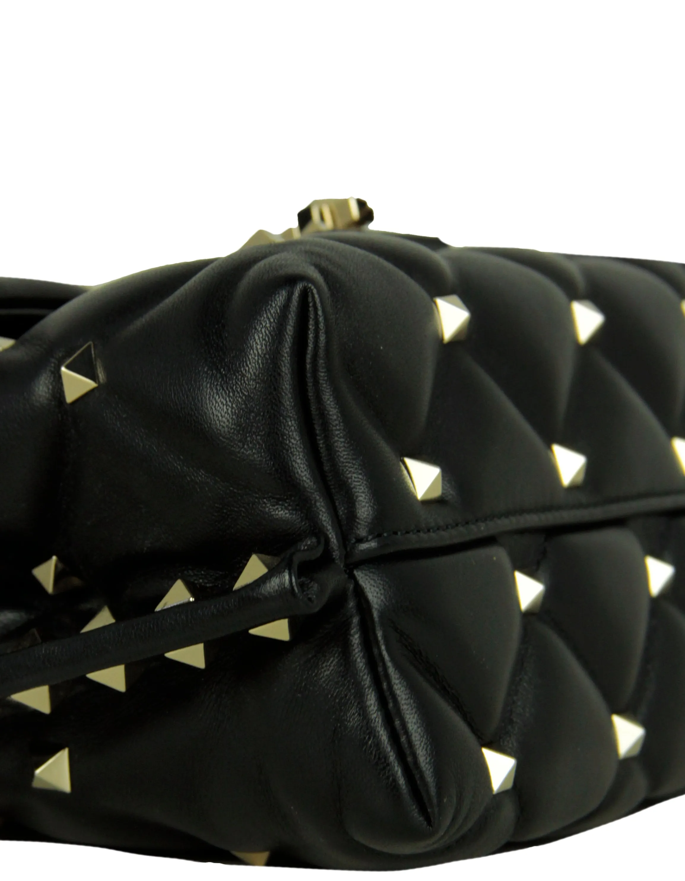Valentino Black Nappa Leather Medium Candystud Crossbody Bag