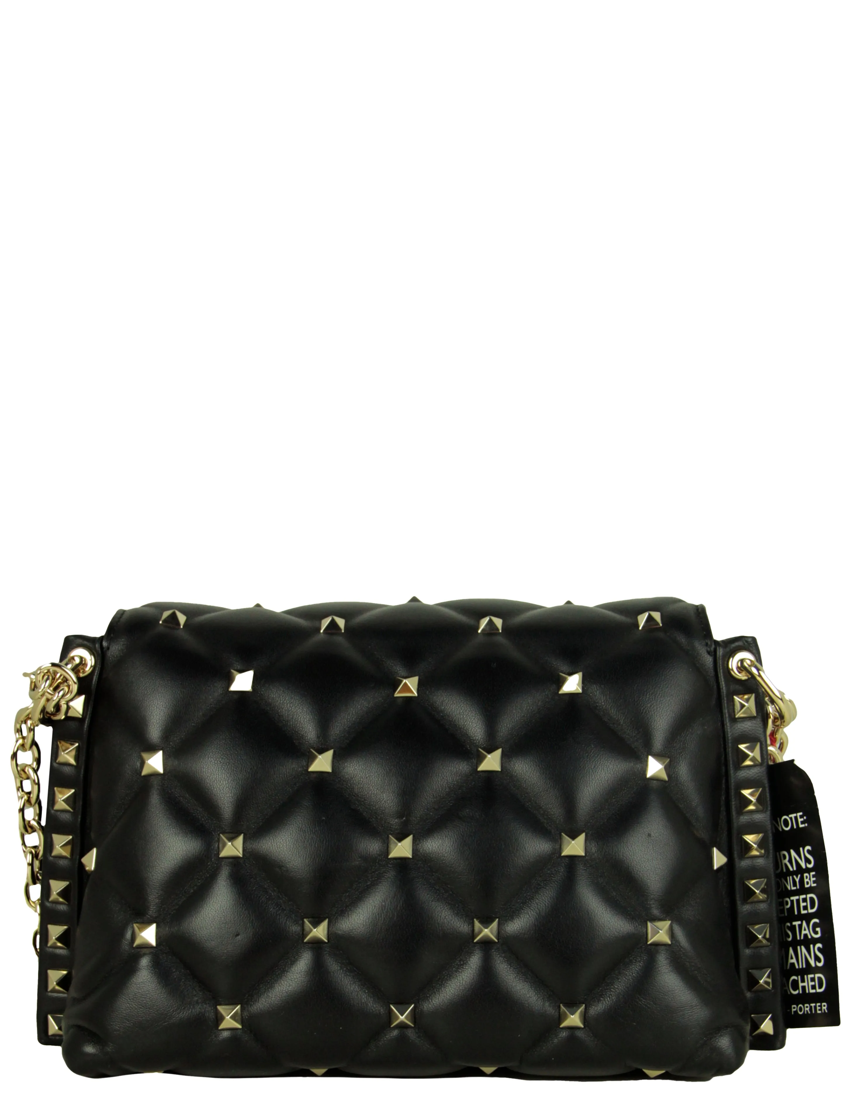 Valentino Black Nappa Leather Medium Candystud Crossbody Bag