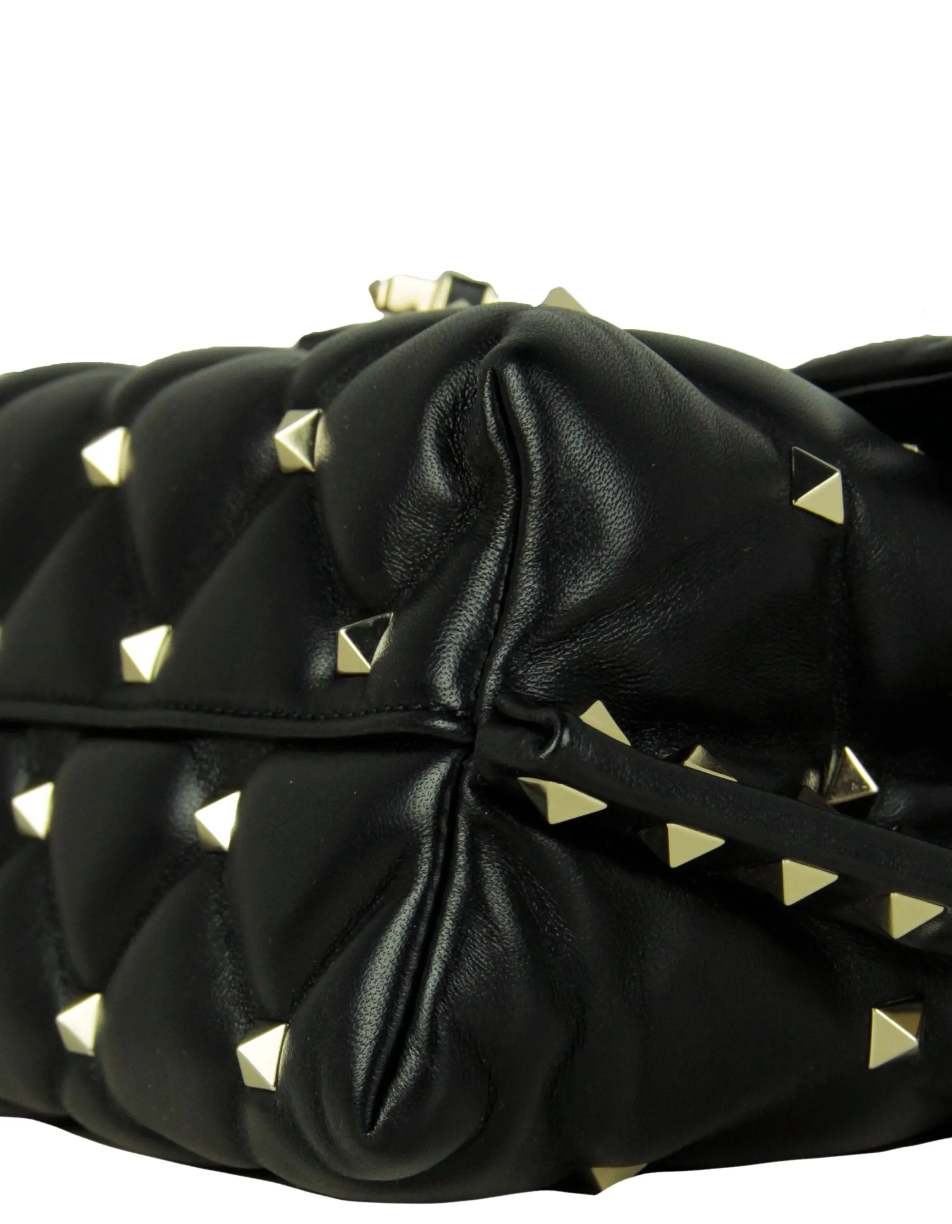 Valentino Black Nappa Leather Medium Candystud Crossbody Bag