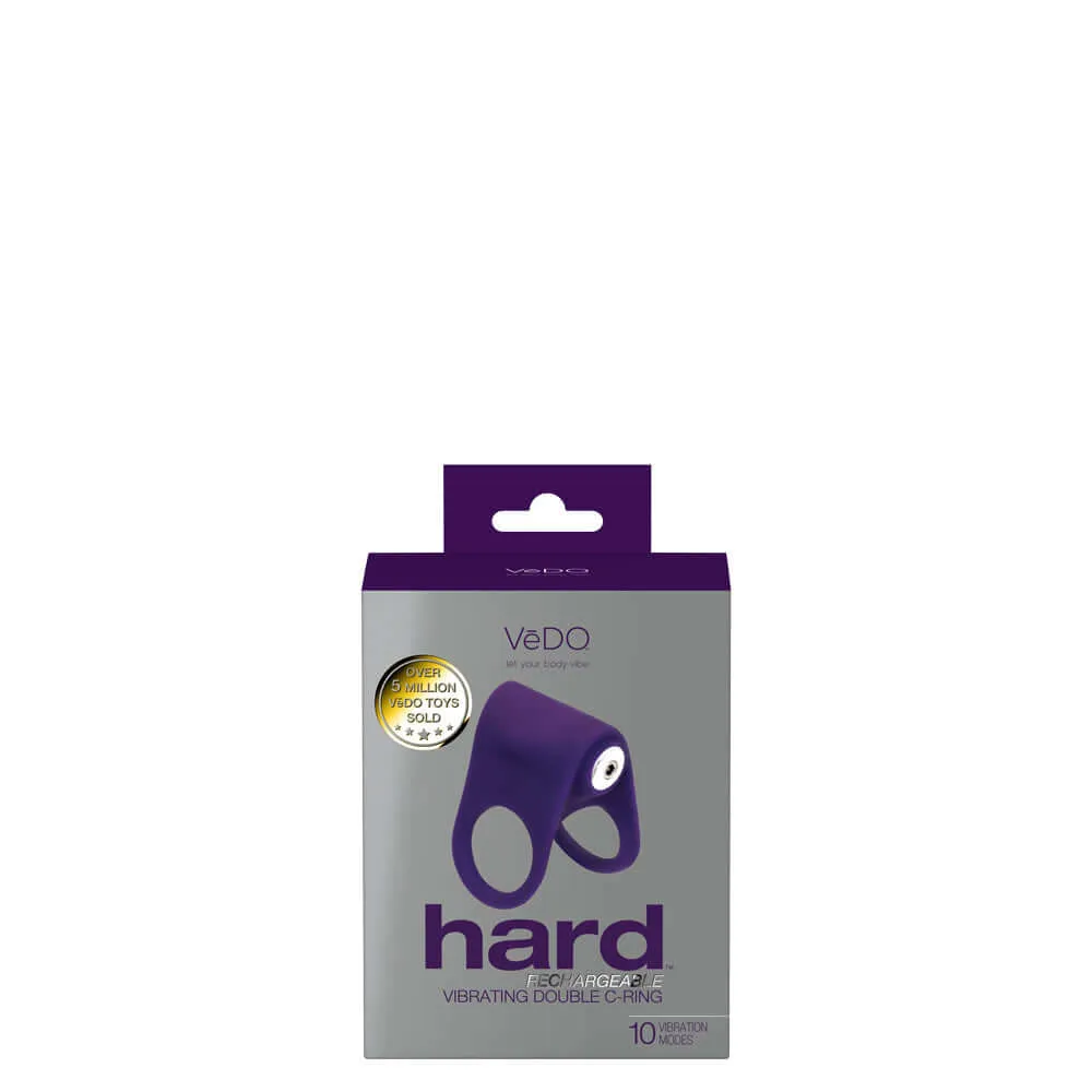 Vedu Hard Rechargeable Vibrating Double C-Ring - Purple