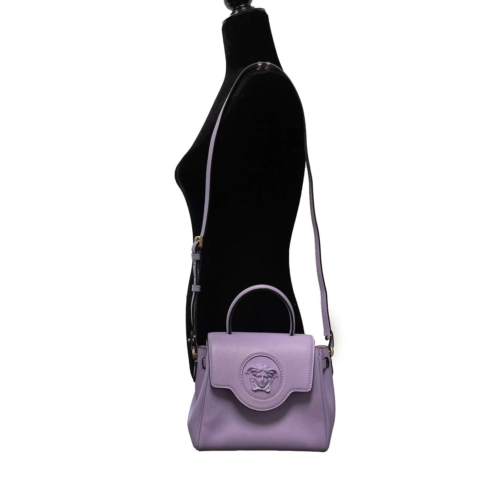 Versace - Excellent - La Medusa - Lavender Top Handle w/ Crossbody Chain & Strap
