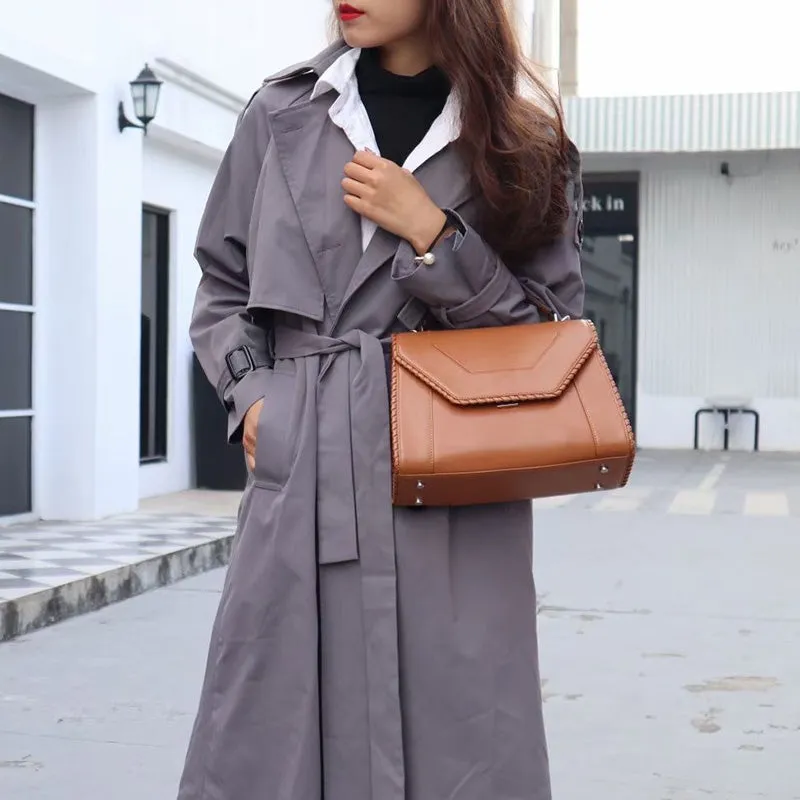 Vidna Whipstitch Detail Satchel