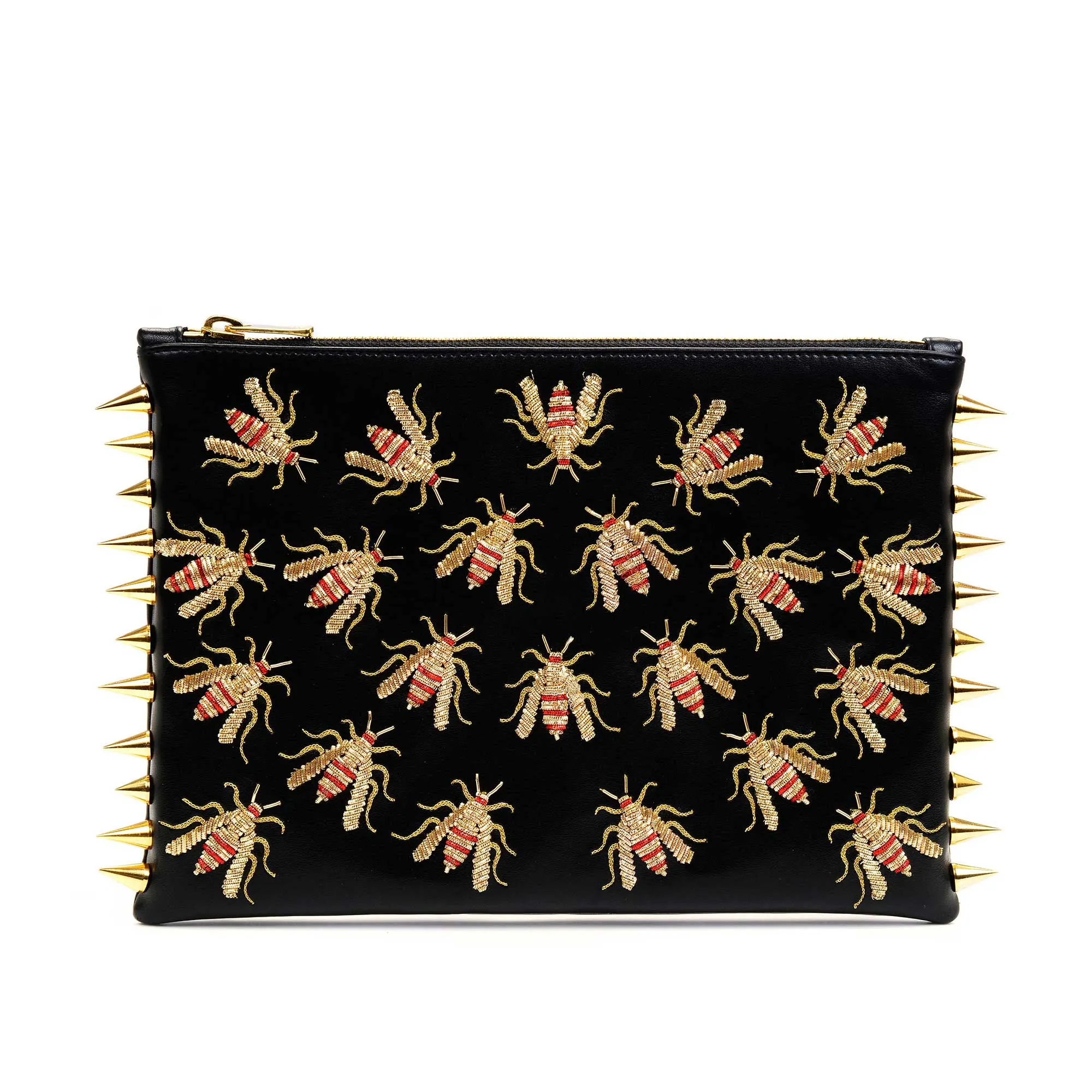 WASP EMBROIDERED CLUTCH BAG(GOLD)