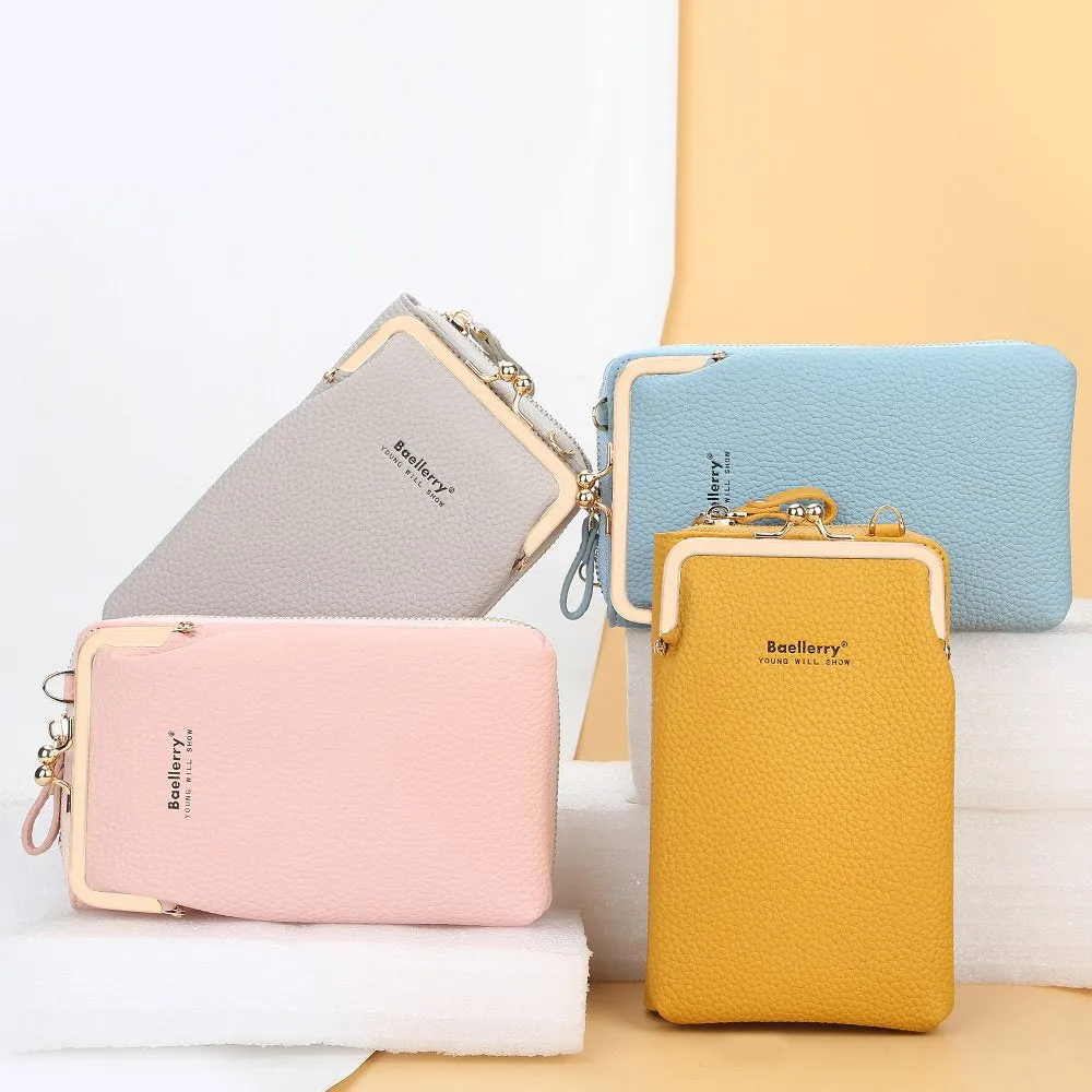 Women Crossbody Faux Leather Mini  Messenger Bag -Pink