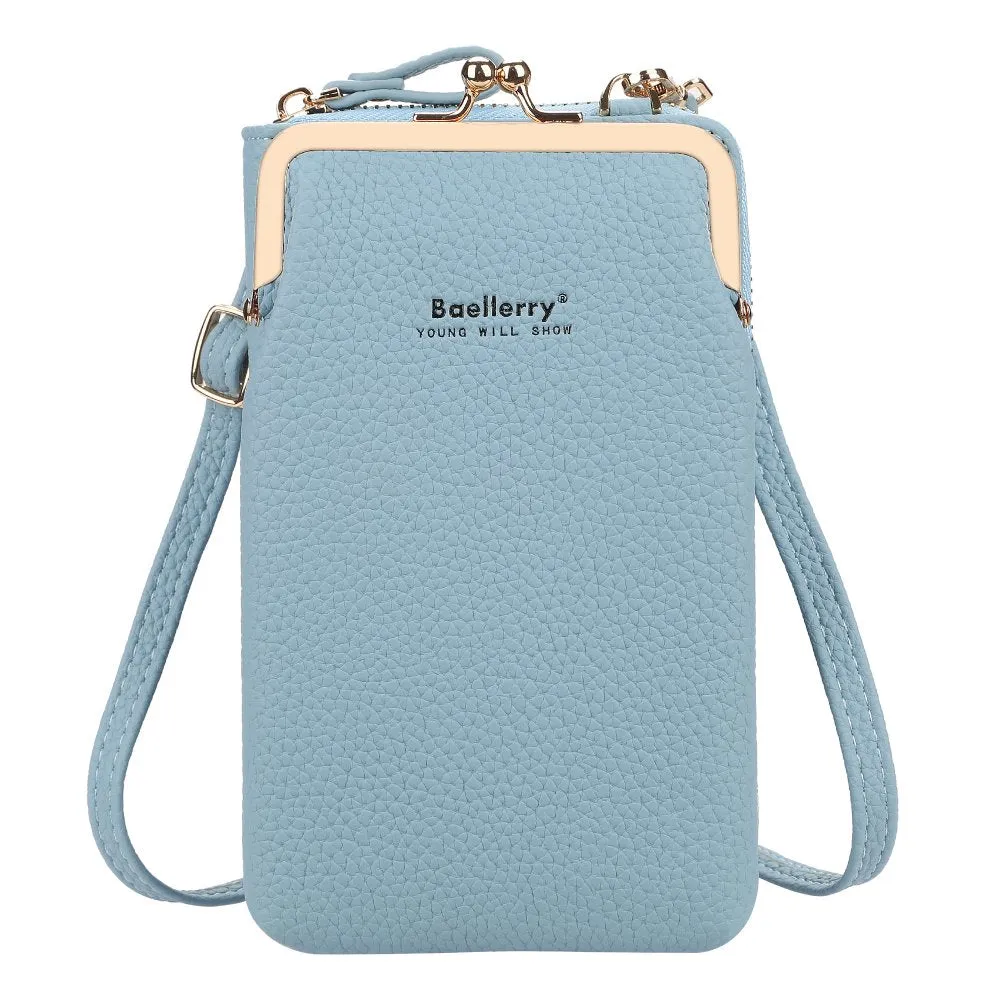 Women Crossbody Faux Leather Mini  Messenger Bag -Pink