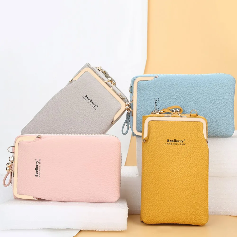 Women Crossbody Faux Leather Mini  Messenger Bag -Pink