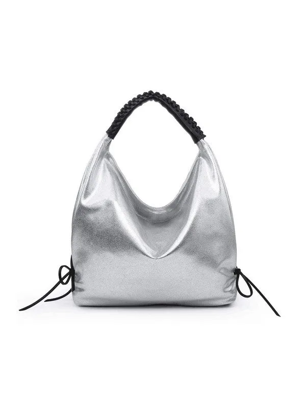 Women hobo bag metallic